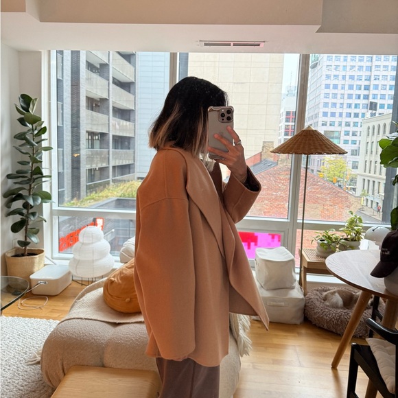 The Curated Wrap Jacket, Camel - Picture 8 of 8